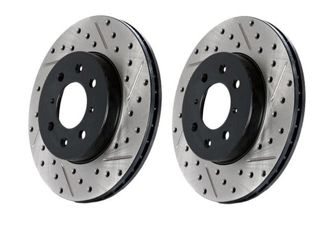 StopTech Drilled and Slotted Brake Rotors (Front Left)
