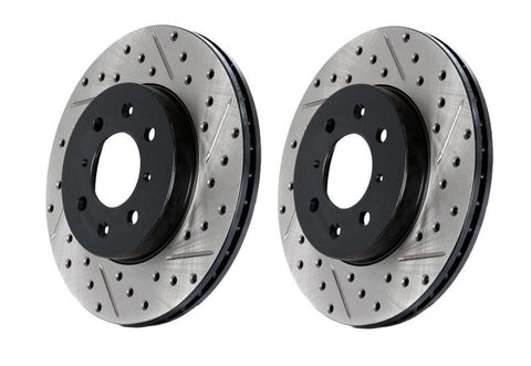 StopTech Drilled and Slotted Brake Rotors (Front Left)